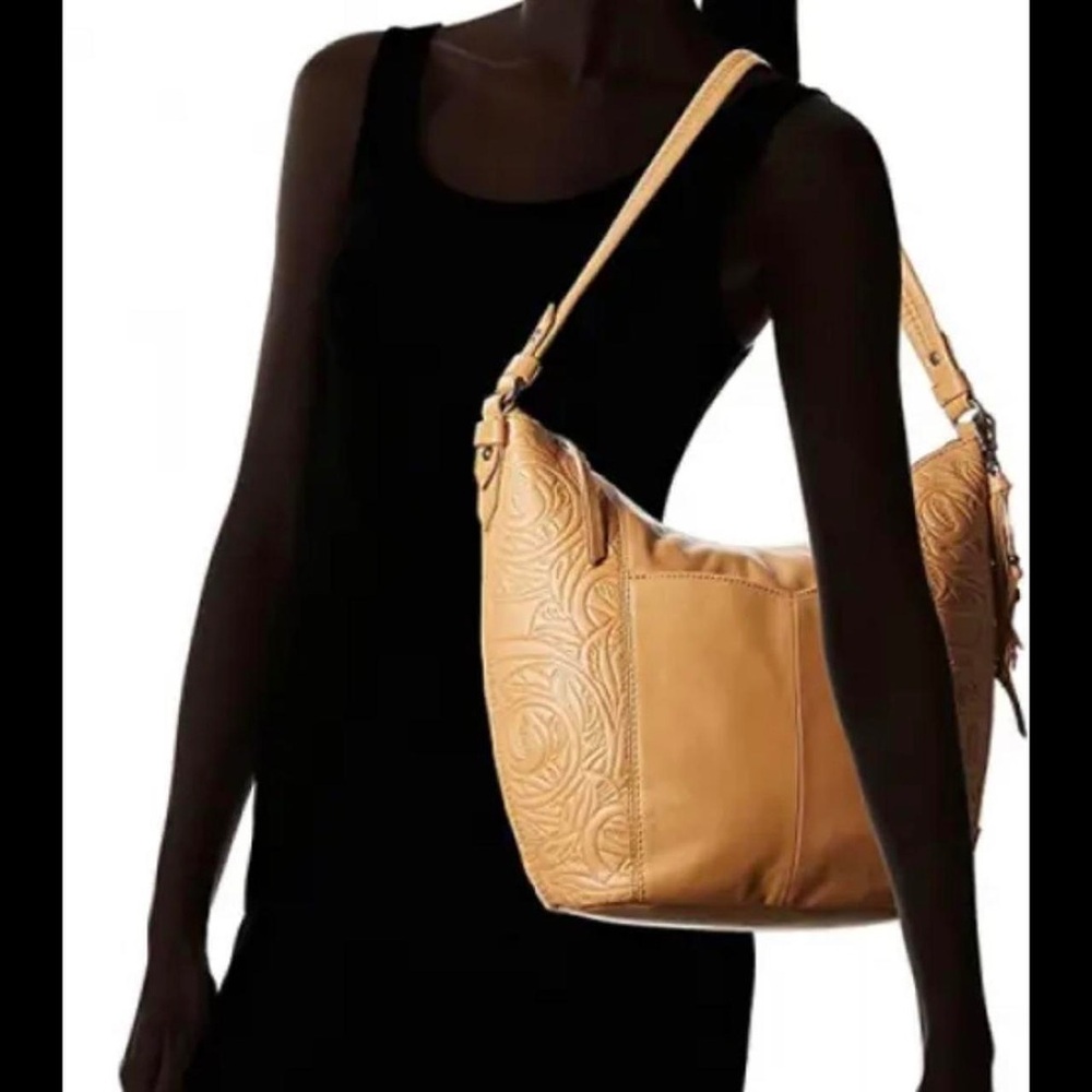 NWT The Sak Sequoia Hobo bag Scotch Leaf Embossed Rare, sold out color - Picture 4 of 9